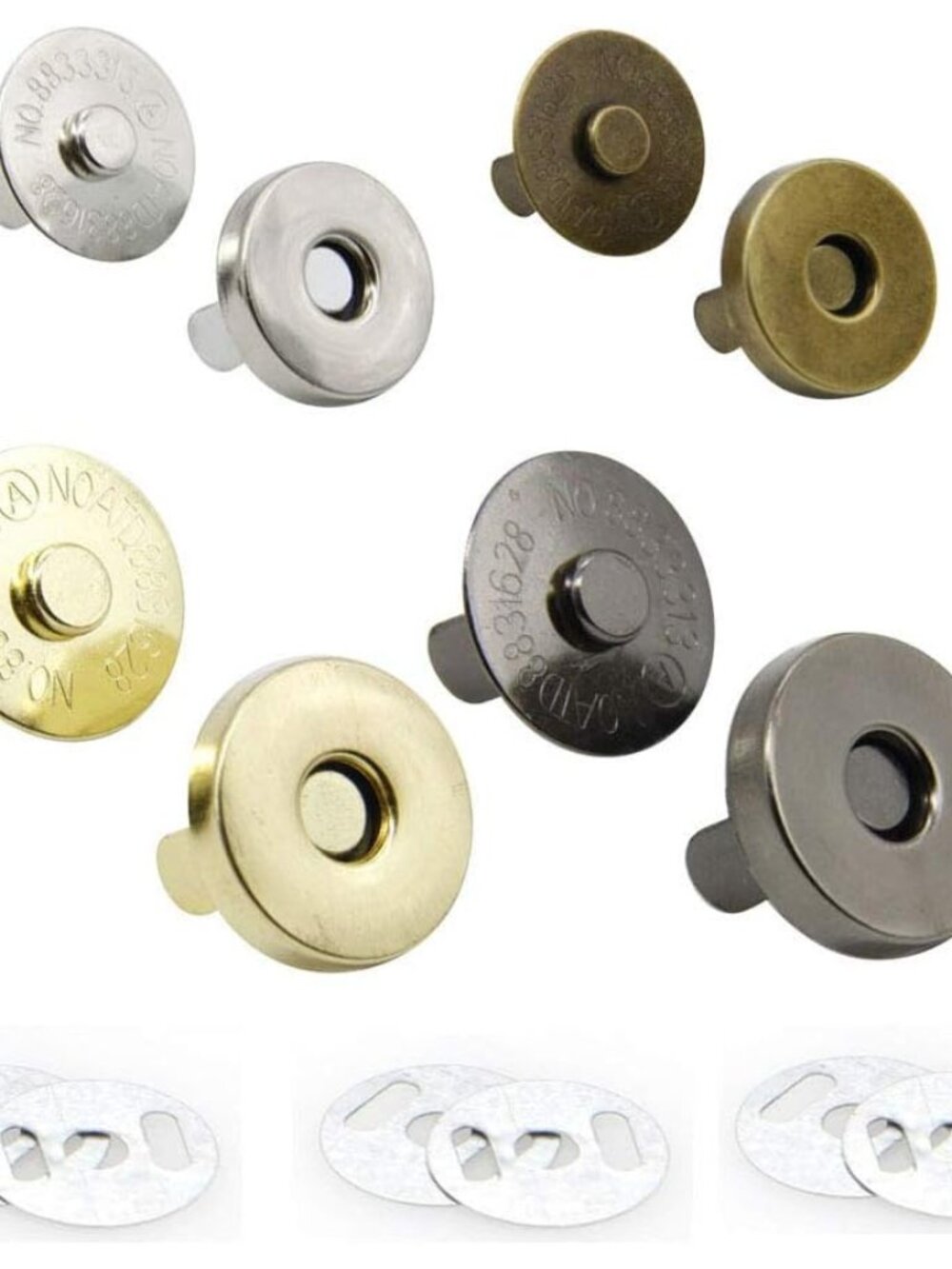 Magnetic Button Clasps Snaps Fastener Clasps for Sewing, Craft, Purses, Bags, Cl